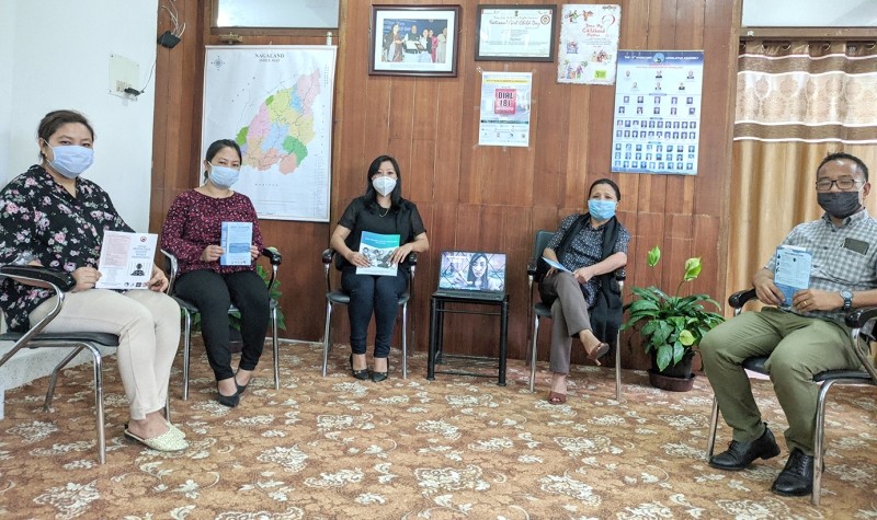 Officials during the launch of digital campaign on the eve of World Day against Trafficking in Persons.